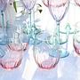 Spring Drinking Glasses Colored Glass Turquoise Pink 3