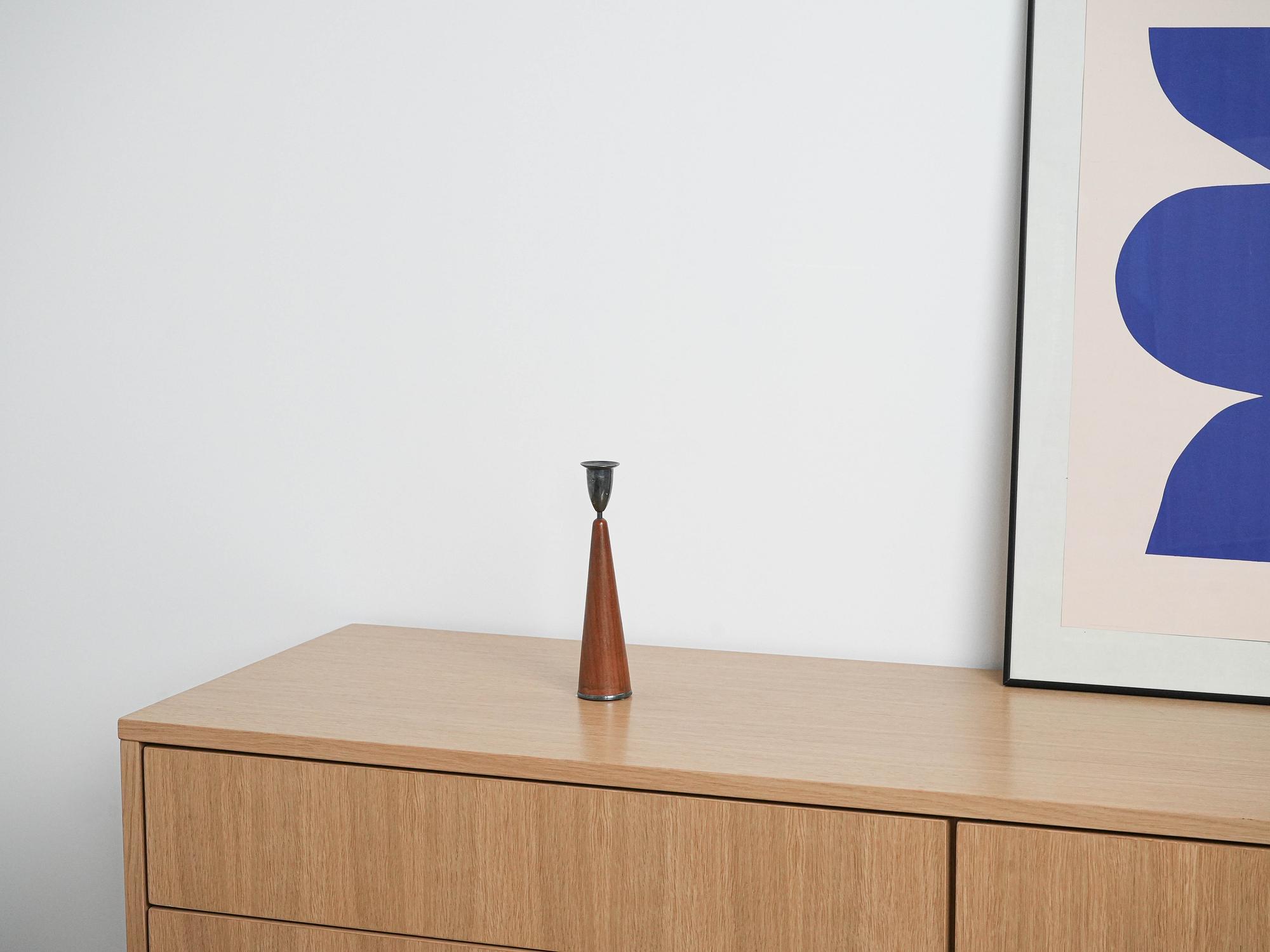 Teak Candlestick 1960s 5