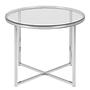 Beistelltisch Kilchis Glas / Metall Chrom 3