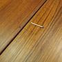 Panca vintage in teak marrone anni '70 11