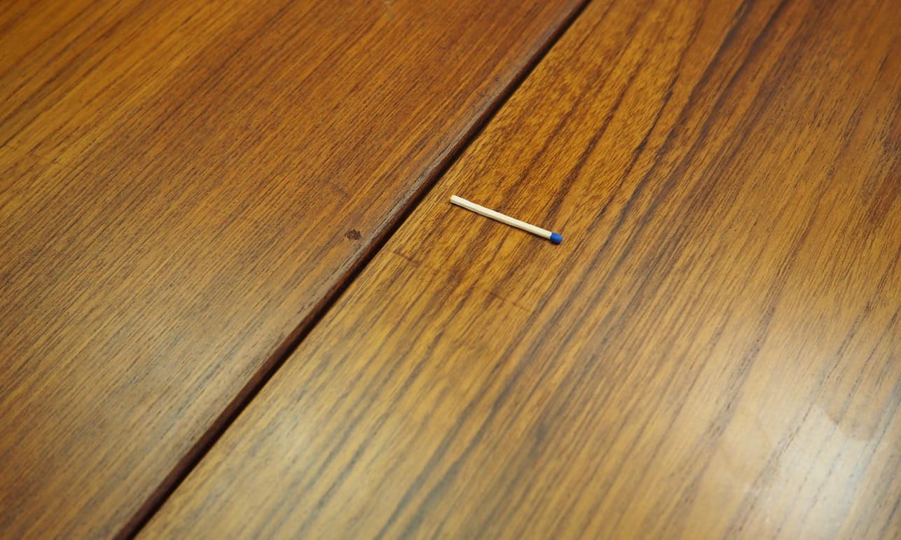 Panca vintage in teak marrone anni '70 11