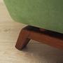 Vintage Sessel Samt Holz Grün 1970er Jahre 11