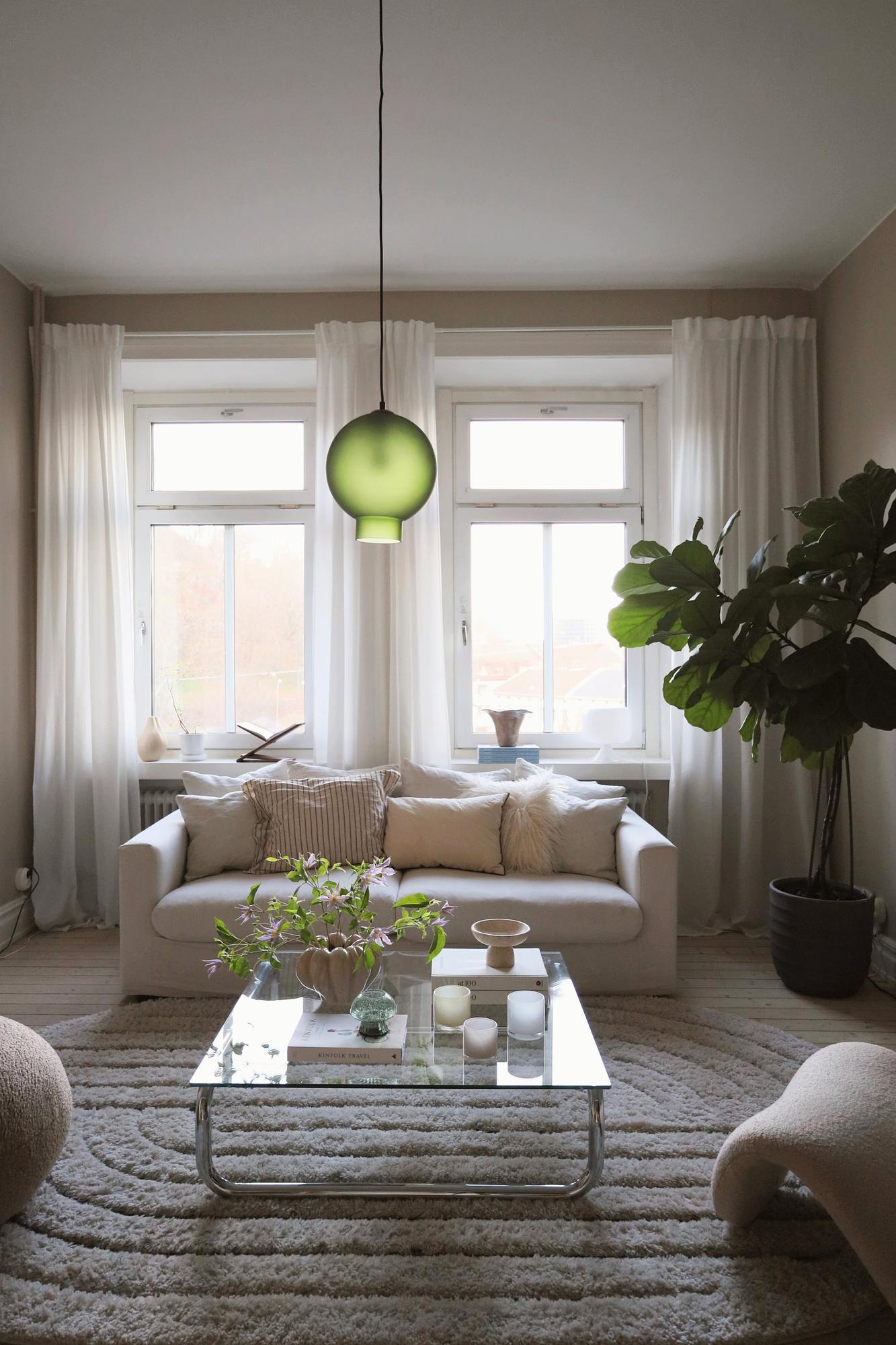 Bams pendant lamp frosted glass green Ø 25cm 2