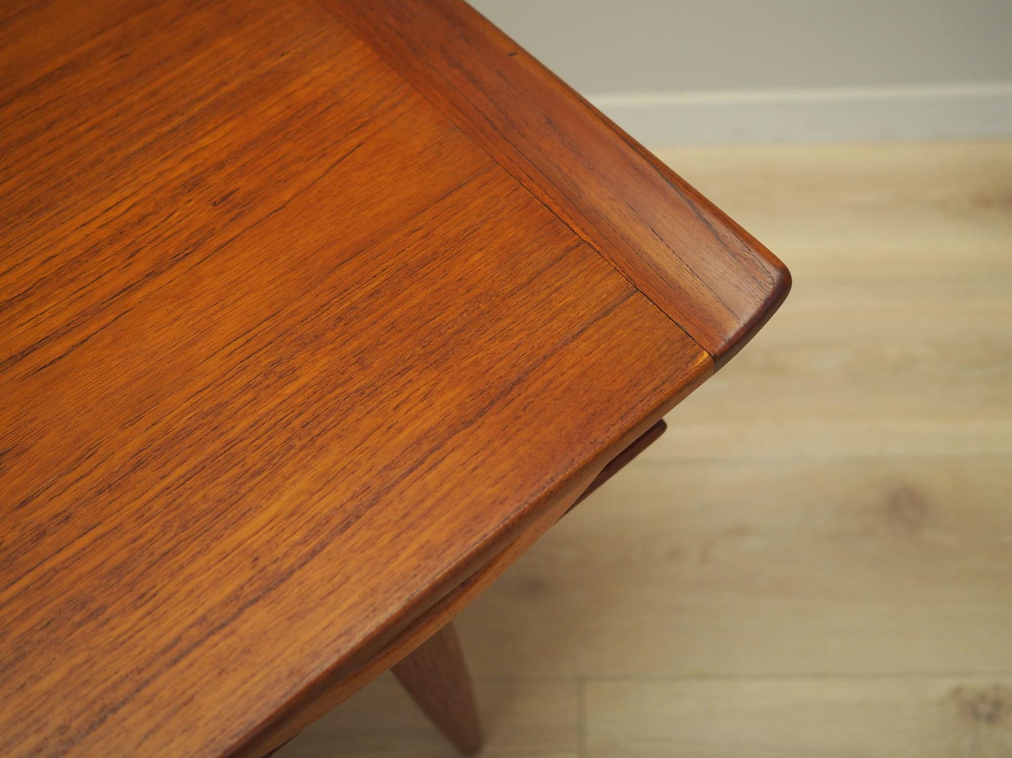 Vintage Couchtisch Teakholz Braun 1970er Jahre 10