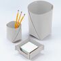 Stiftehalter 100% Recyceltes Leder Grau 2