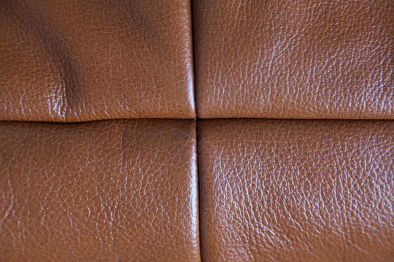 Togo Sofa 3-Sitzer Hochglanzleder Whiskybraun 8