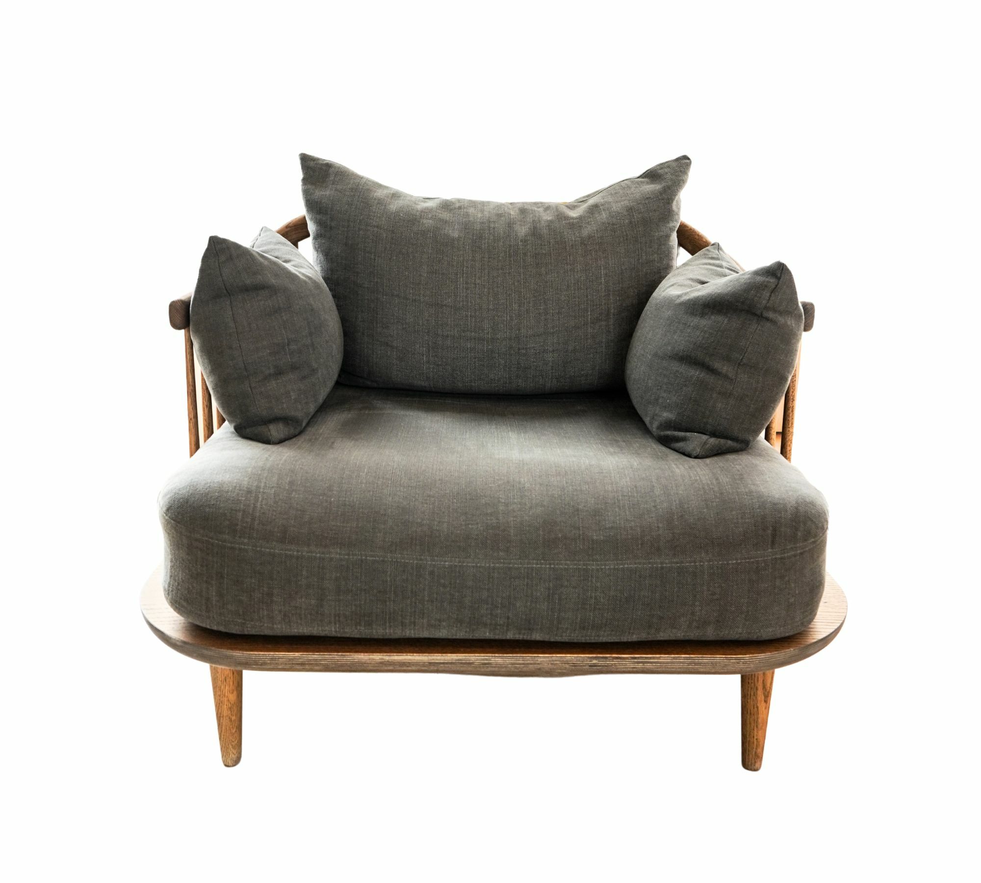 Fly SC1 Sessel Holz handgefertigt Textil Grau 0