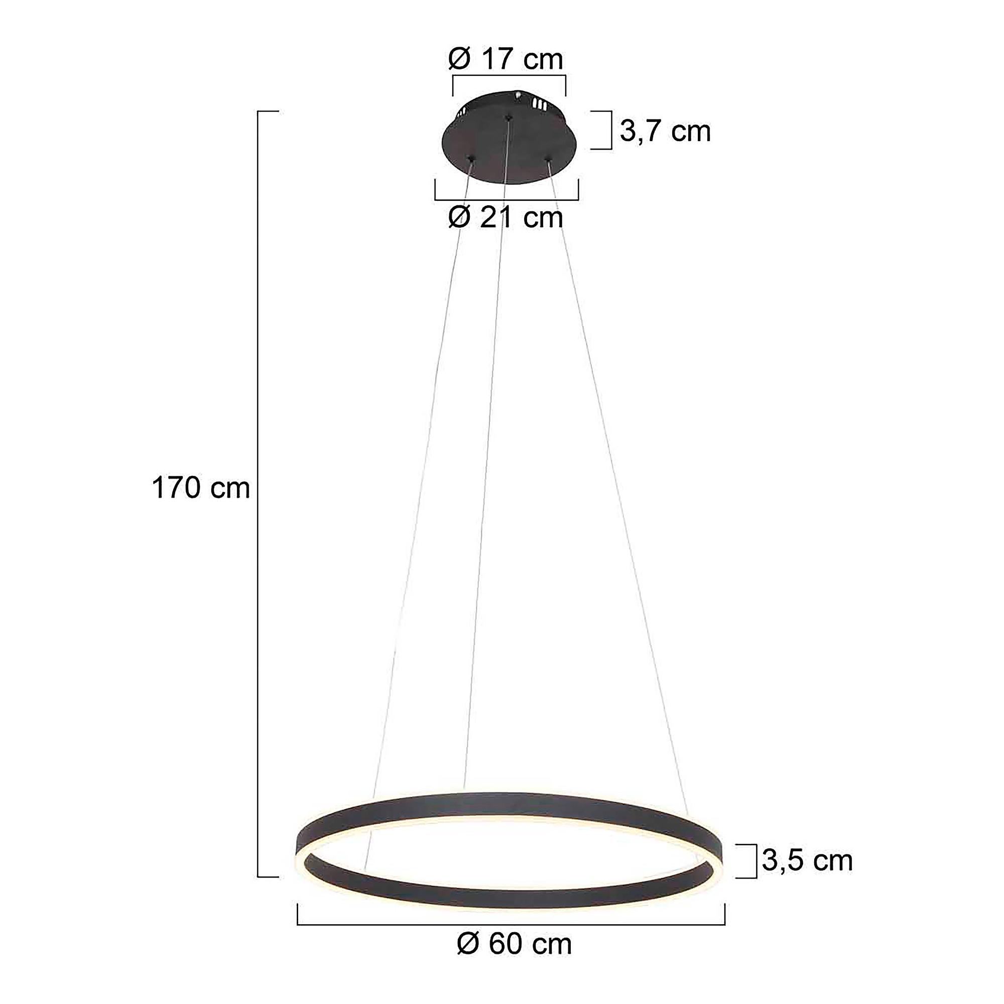 Pendelleuchte Ringlux Typ A Aluminium Silber 3