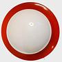 Vintage Deckenleuchte Glas Kunststoff Rot 2