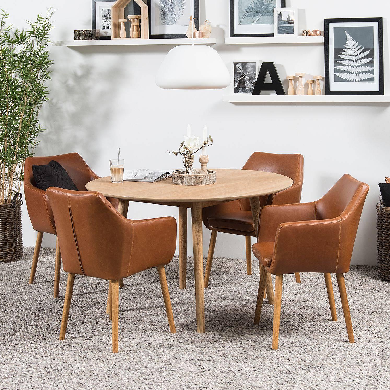 Armchair NICHOLAS XXL Faux Leather Aken Cognac 3