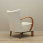 Vintage armchair oak wood textile cream 1950s 5
