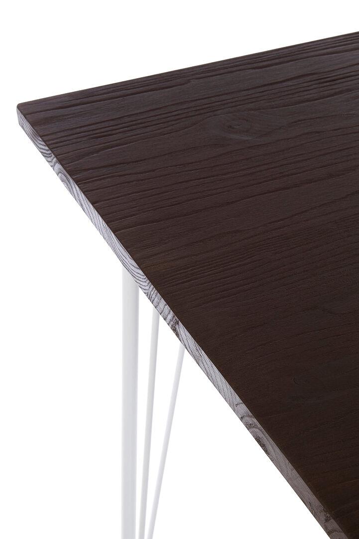 District Tisch Ulmenholz Metall 2