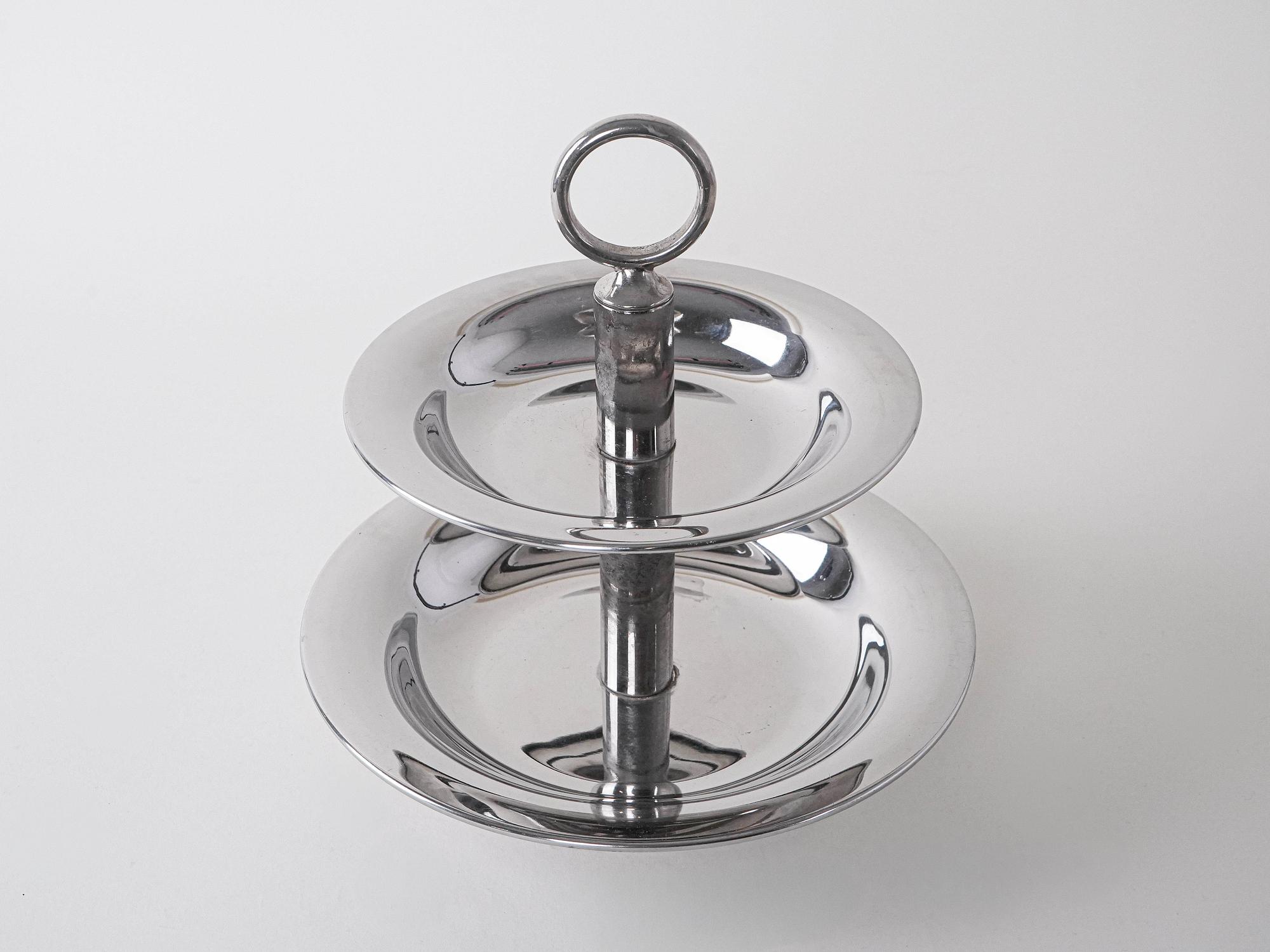 Zweistöckige Etagere Silber 3