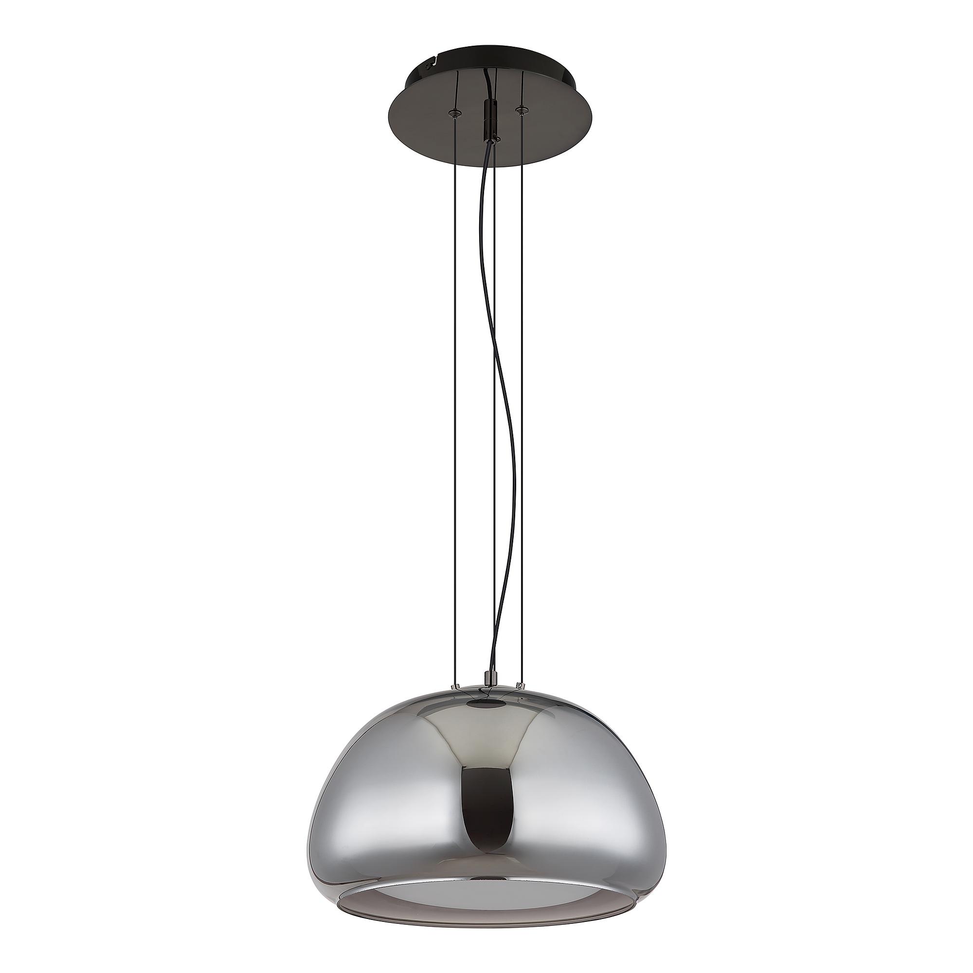 Avila LED-Pendelleuchte Rauchglas Eisen 1-flammig 4