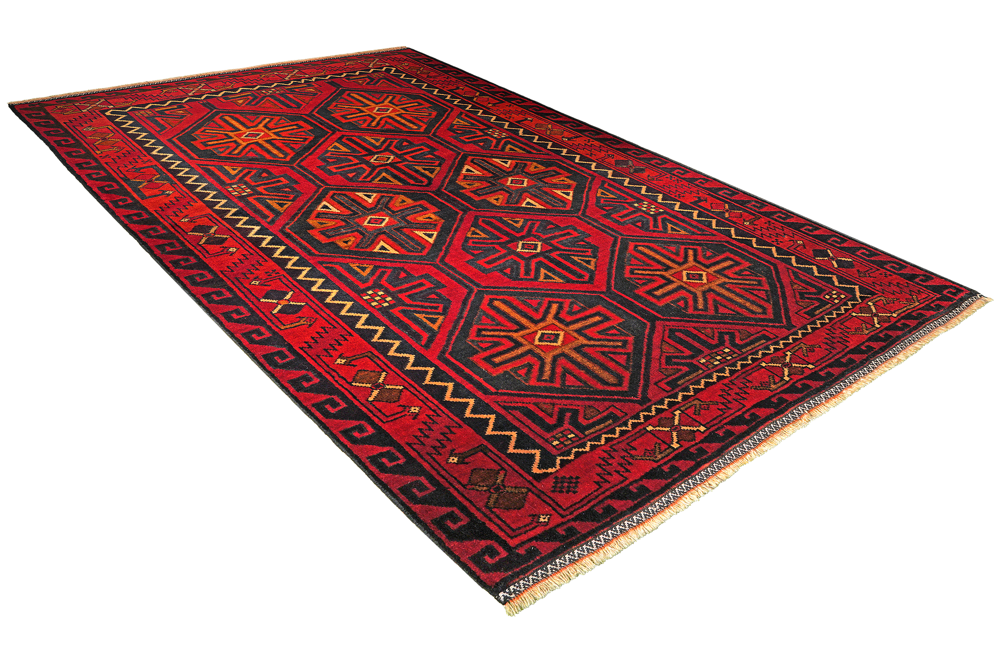 Lori Teppich Wolle Rot 2