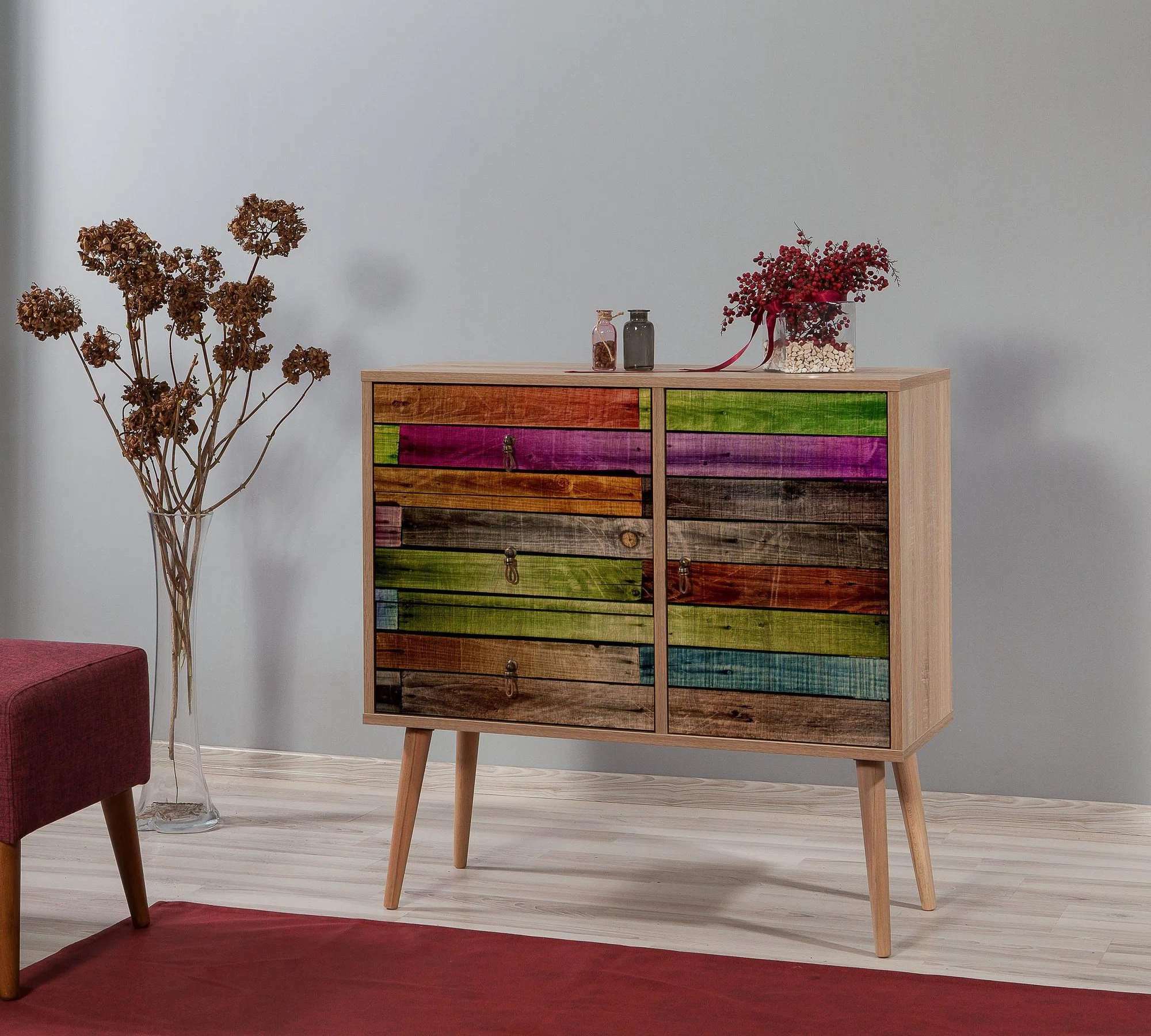 Kommode Holz Mehrfarbig 4