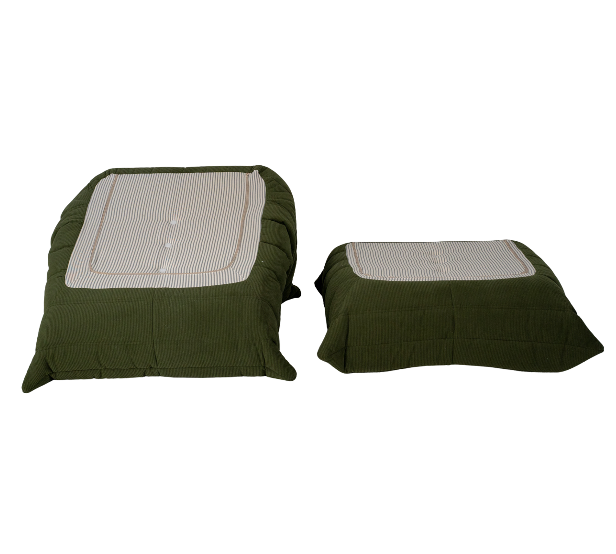 Togo Sessel und Ottoman Set Cord Lodengrün 1