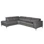 Sofa Recamiere Left 6112 with Relax System Grey Leather 2