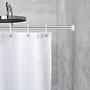 Touws Telescopic Shower Rod Aluminum Silver 2