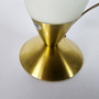 Vintage Tischleuchte Milchglas Messing Gold 1980er Jahre 2