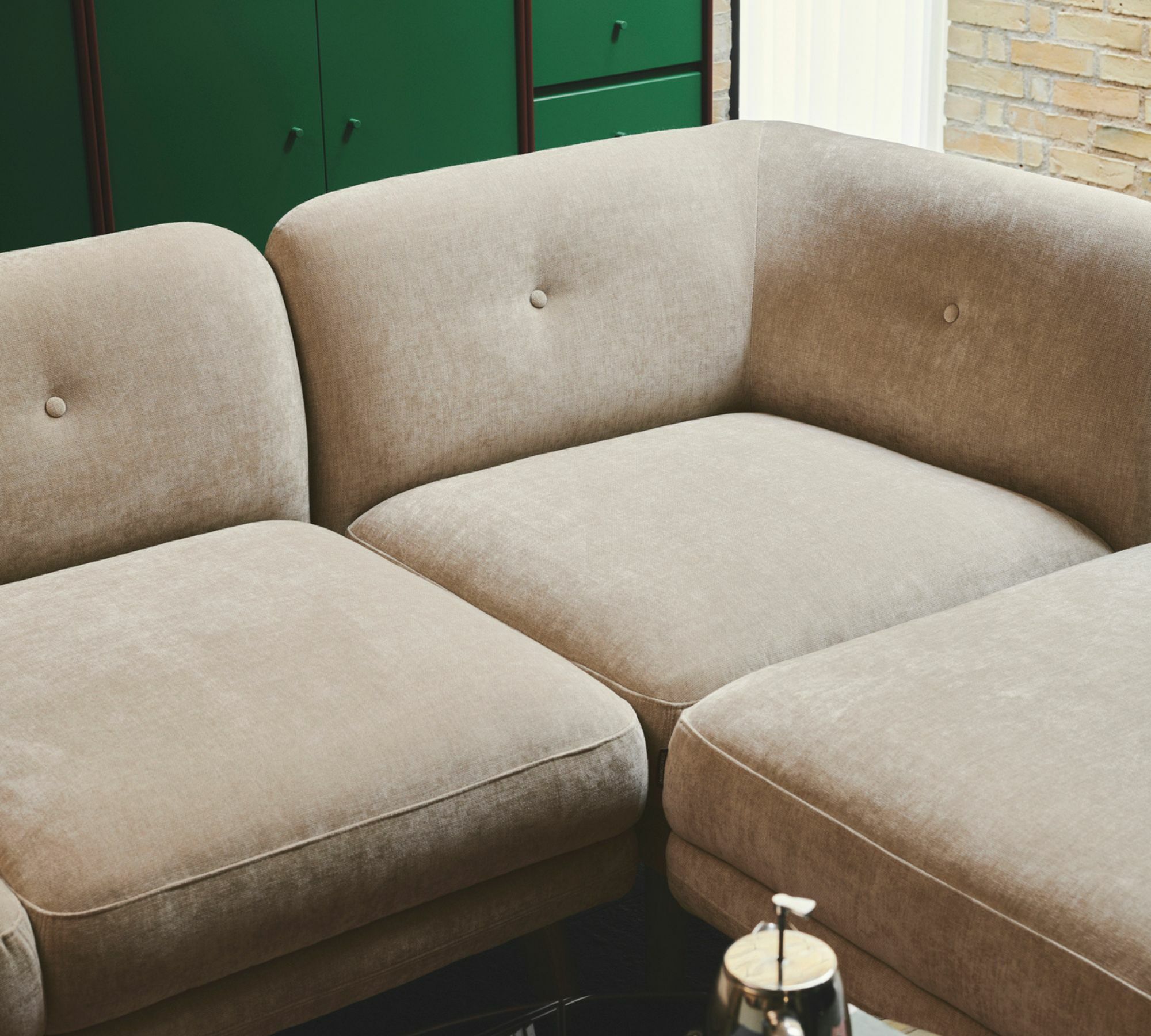 Alfred 1-Sitzer Eckmodul Links Danny Cream 2