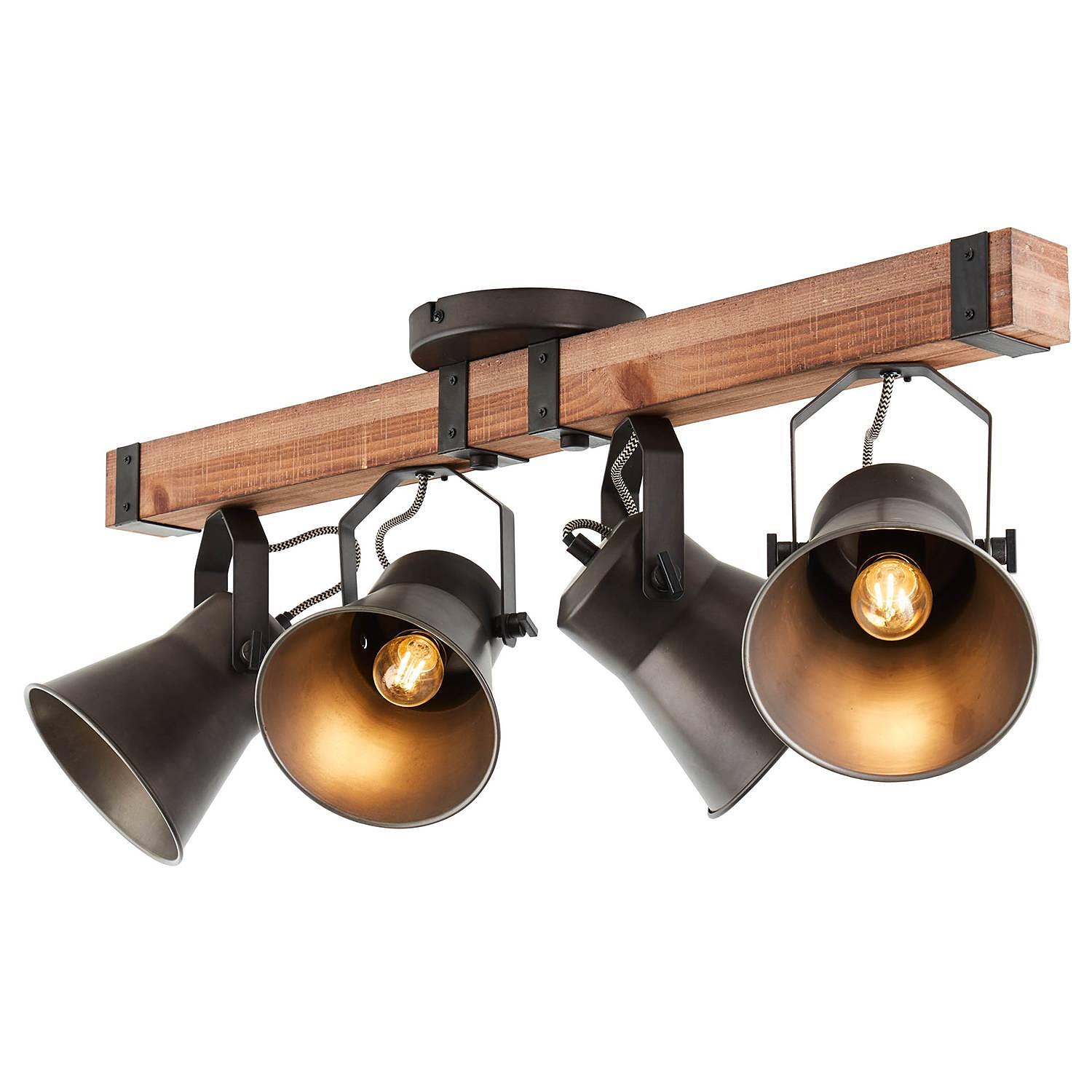 Deckenleuchte Decca Eisen Pappel Teilmassiv 0