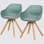 " -> "Mint grey".

    Final check on "Armrest shell chair":
    Armrest (Armlehnen)
    Shell chair (Schalenstuhl)
    With (mit)
    Seat cushion (Sitzkissen)
    Mint grey (Mintgrau)

    This is perfect.

    One last check: "Return only the translated text with no preamble 0