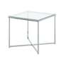 Beistelltisch Glas Metall Silber 1