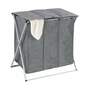 Wäschekorb Aluminium Textil Grau 3