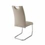 2x La Paz Freischwinger Chrom Kunstleder Cappuccino 2