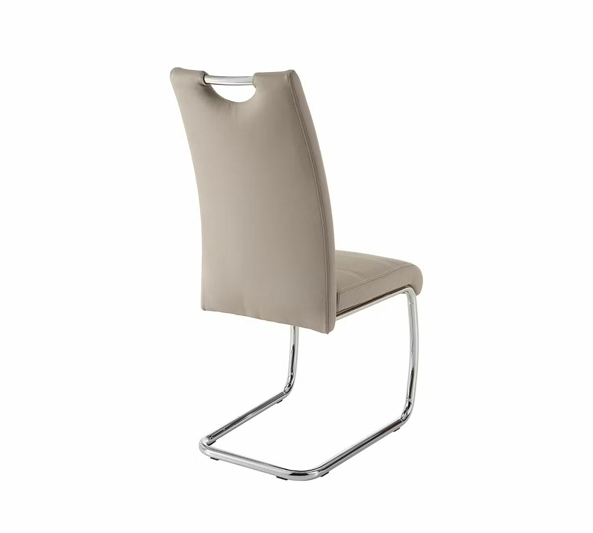 2x La Paz Freischwinger Chrom Kunstleder Cappuccino 2