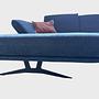 Sofa 3-Sitzer Récamiere Links Blau 1