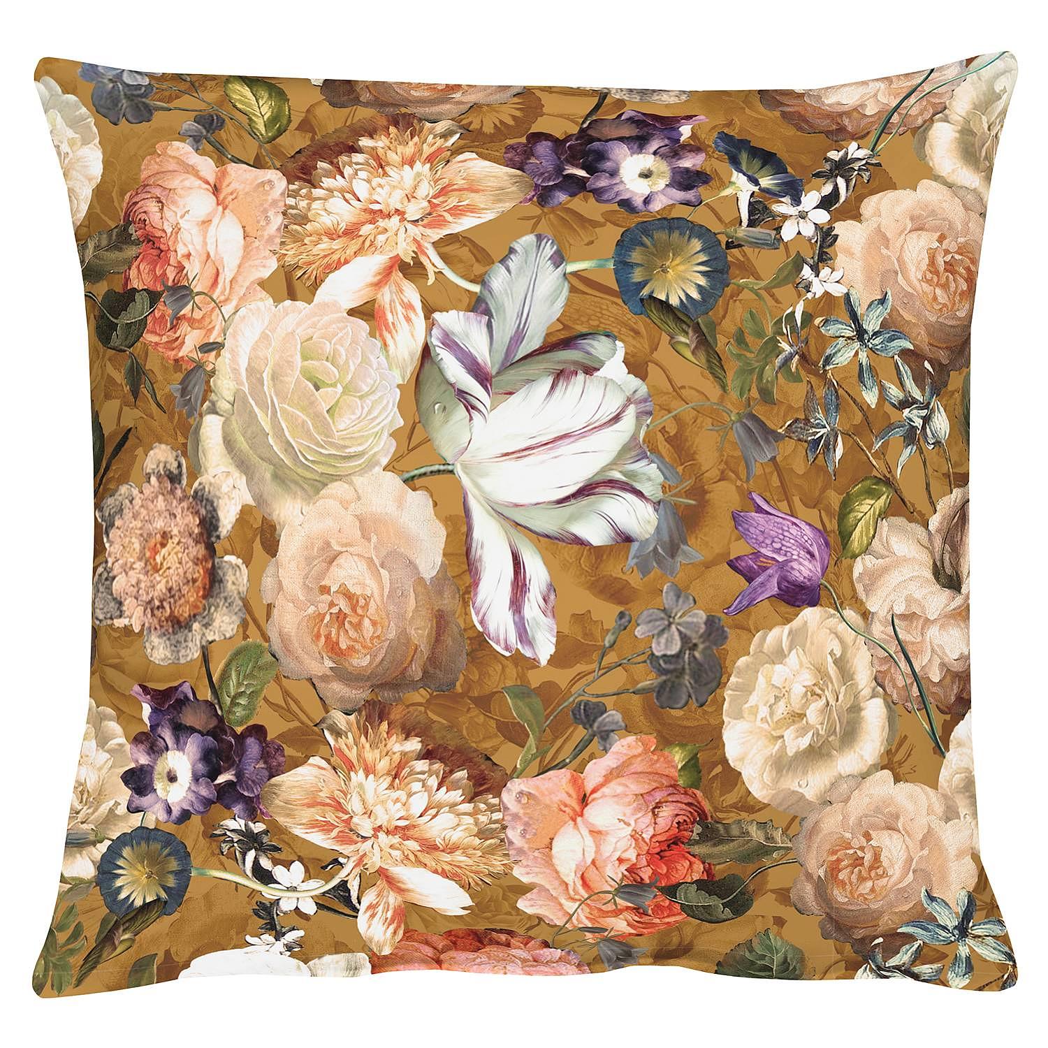 Dekokissen 5251 Mischgewebe Ocker 1