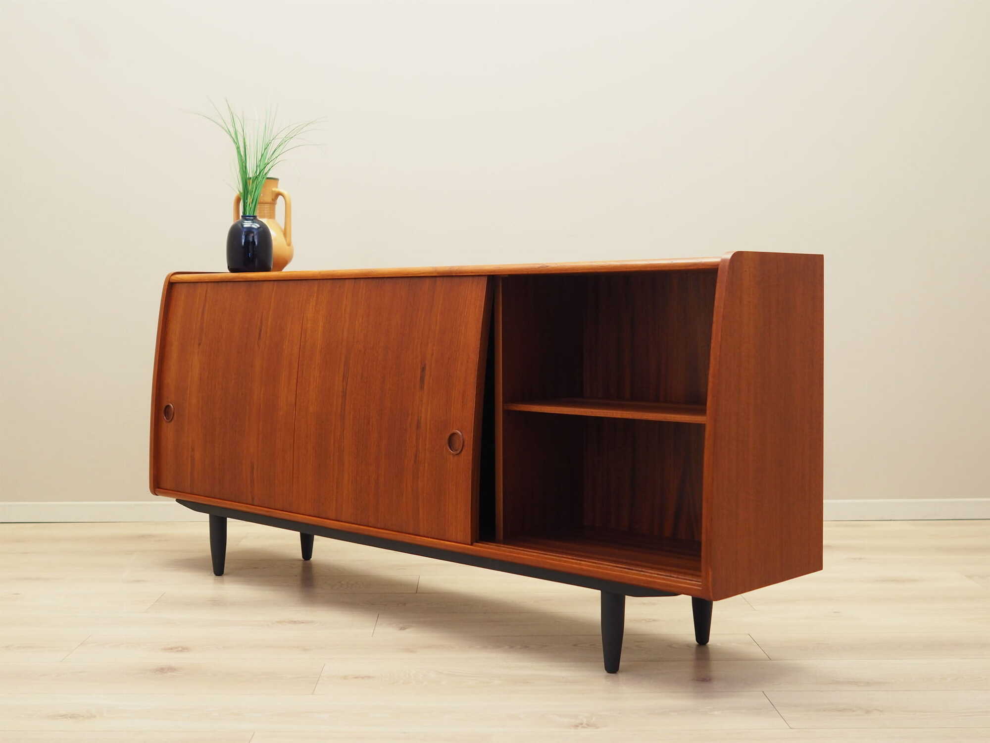 Vintage Sideboard Teakholz Braun 1970er Jahre 4