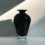 Vintage Vase Muranoglas Black 1950s 0
