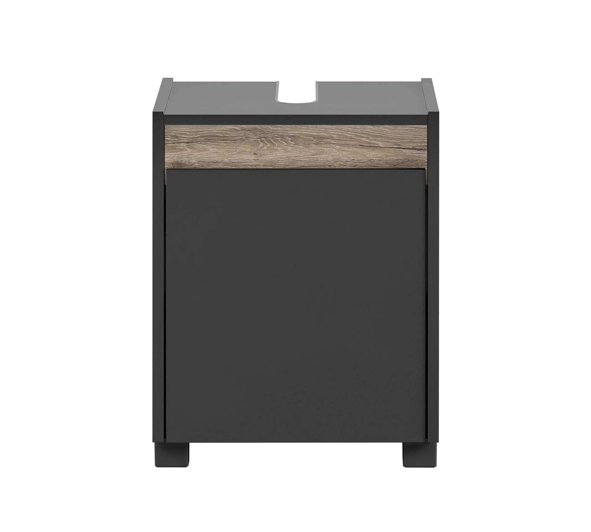 Waschbeckenunterschrank Holz Anthrazit 1
