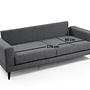 Nordic 3-Sitzer Sofa Grau 9