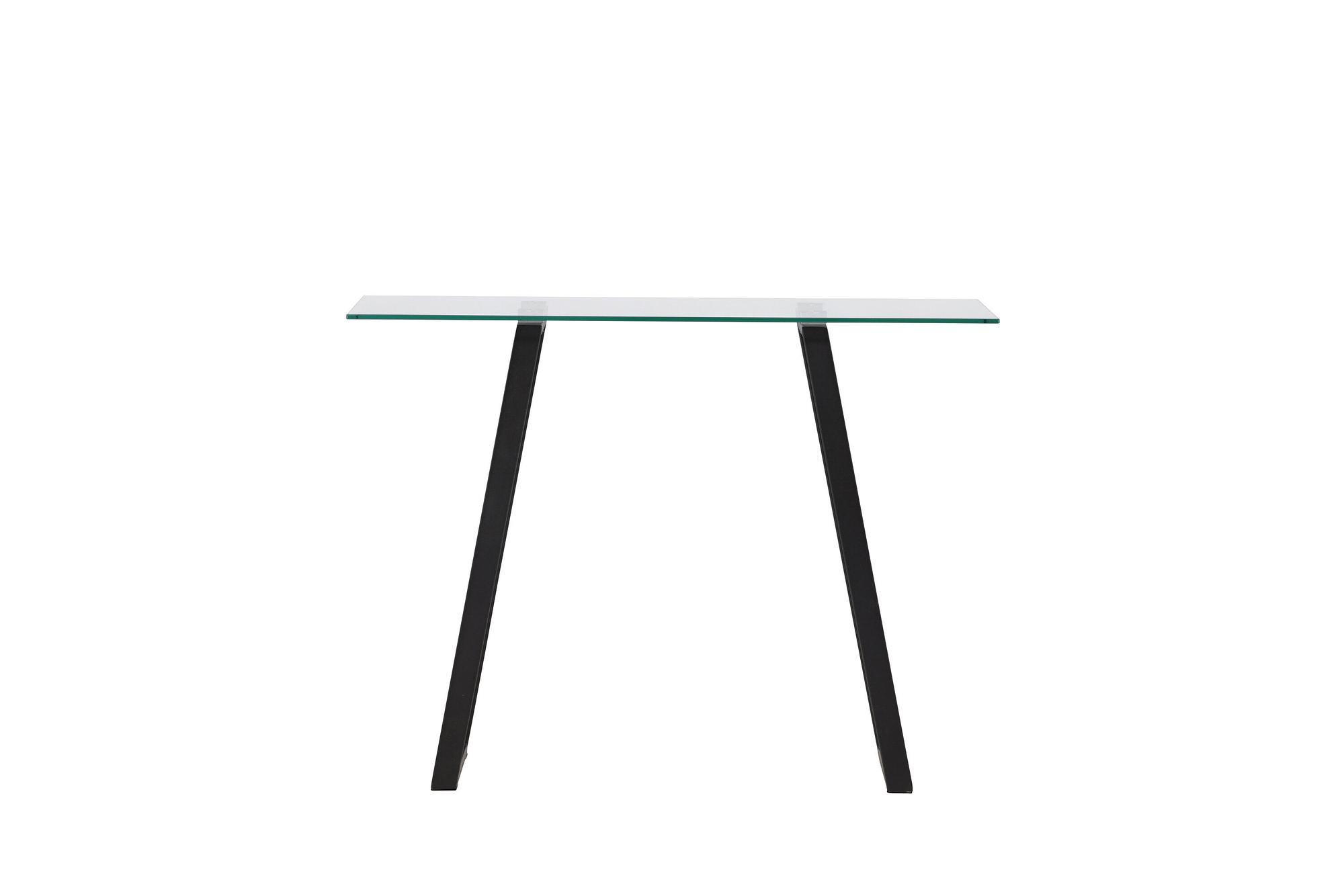 Horten Schreibtisch Stahl Glas Silber 0