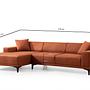 Petra L Ecksofa Orange 7