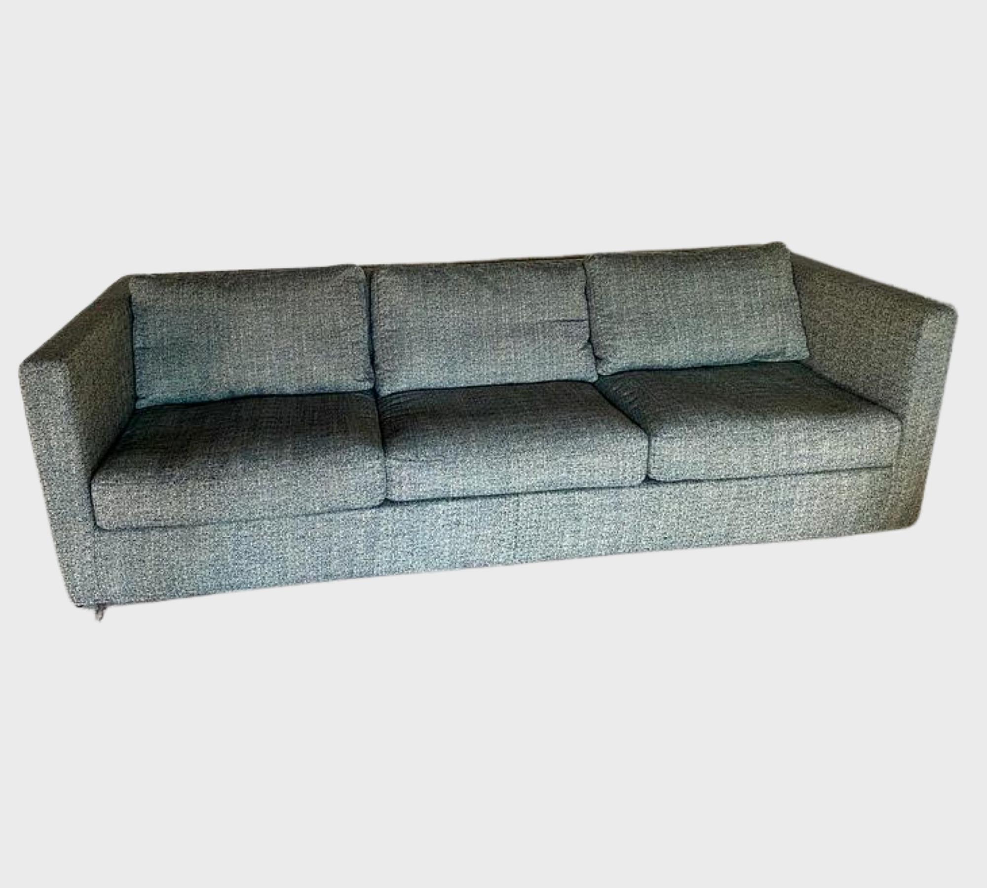 Sofa 3-Sitzer Kvadrat-Stoff Grau 0