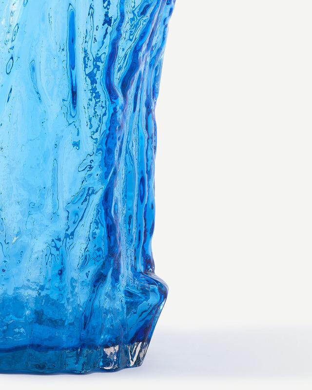 Tree trunk Vase Glass Blue 4