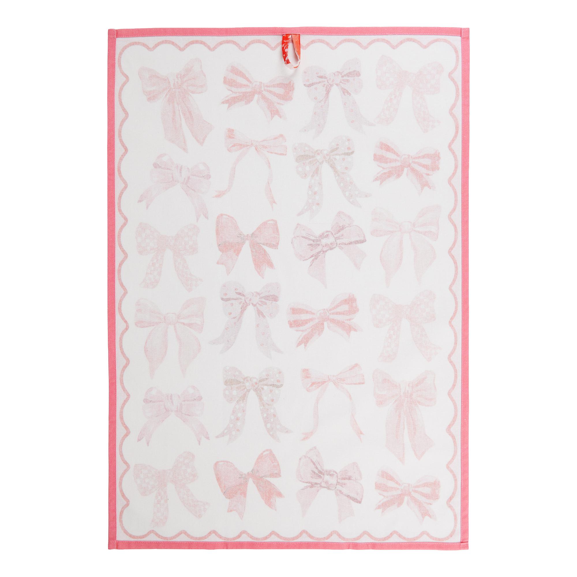 Kitchen Tales Tea towel Bow Cotton Bright red 1