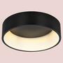 Puristische LED-Deckenleuchte Schwarz 0
