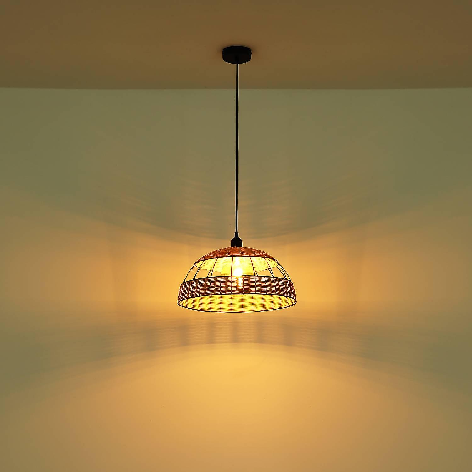 Pendant lamp Spot Rattan Iron 3