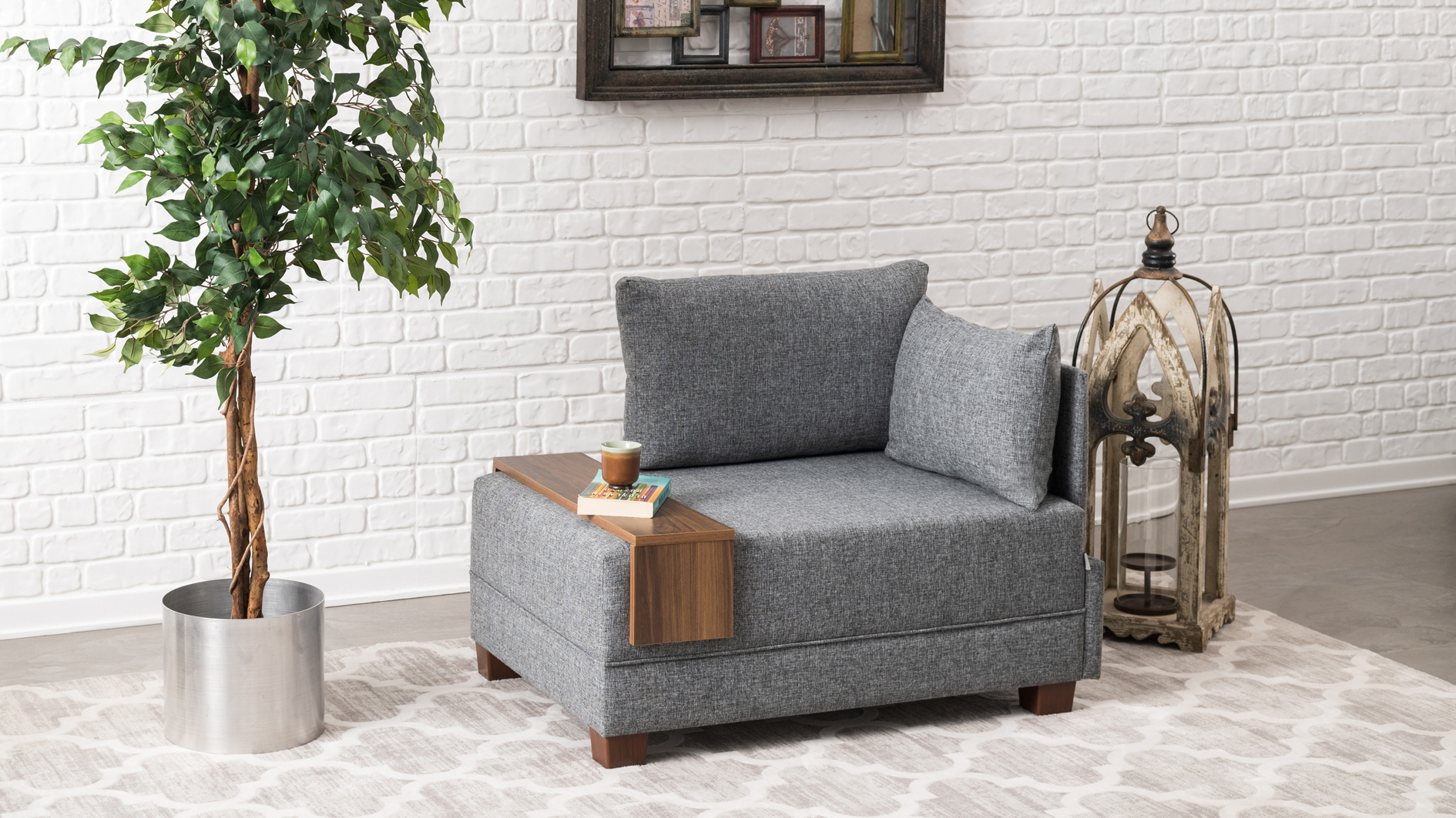 1-seater module right gray 2