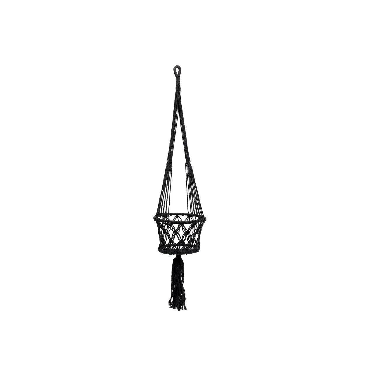 Macrame Plant Hanger Black 0