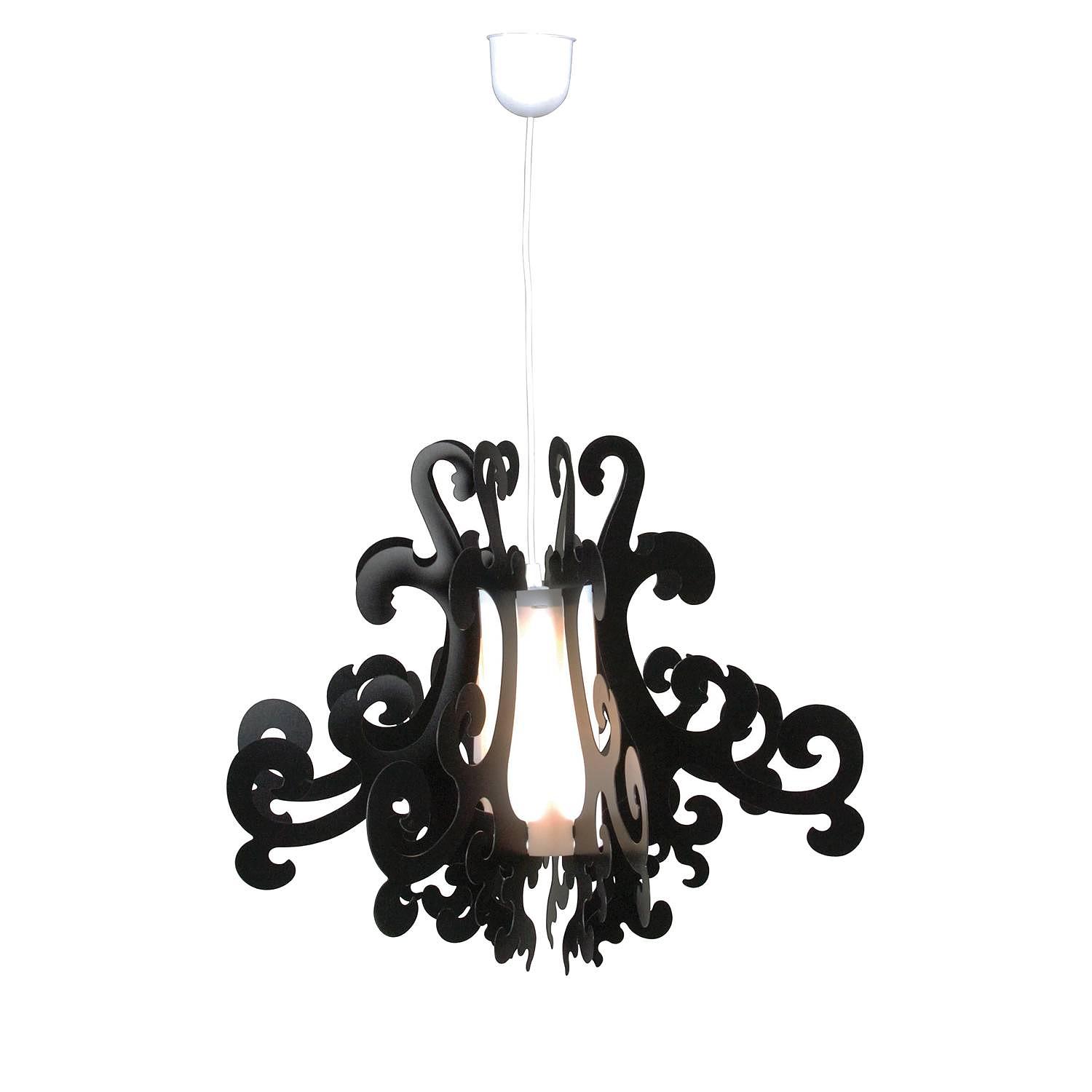 1-Flame Youngtown Chandelier Black 3