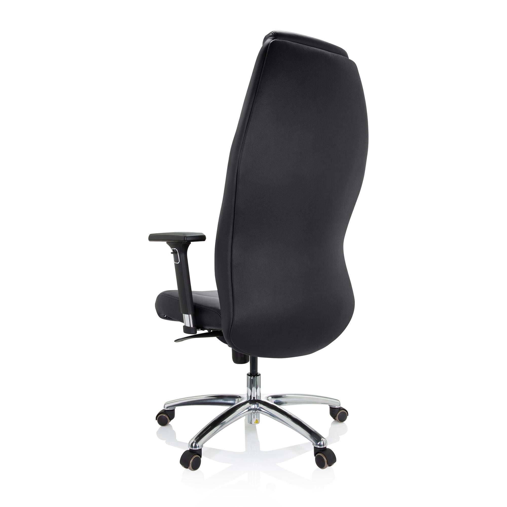 FERRARA Bürostuhl Leder Schwarz 9