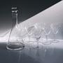 Set di decanter in cristallo trasparente anni '80 1