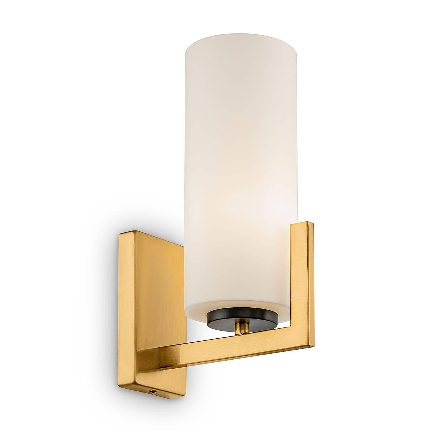 Fortano Wandleuchte Milchglas Metall 1-flammig 1